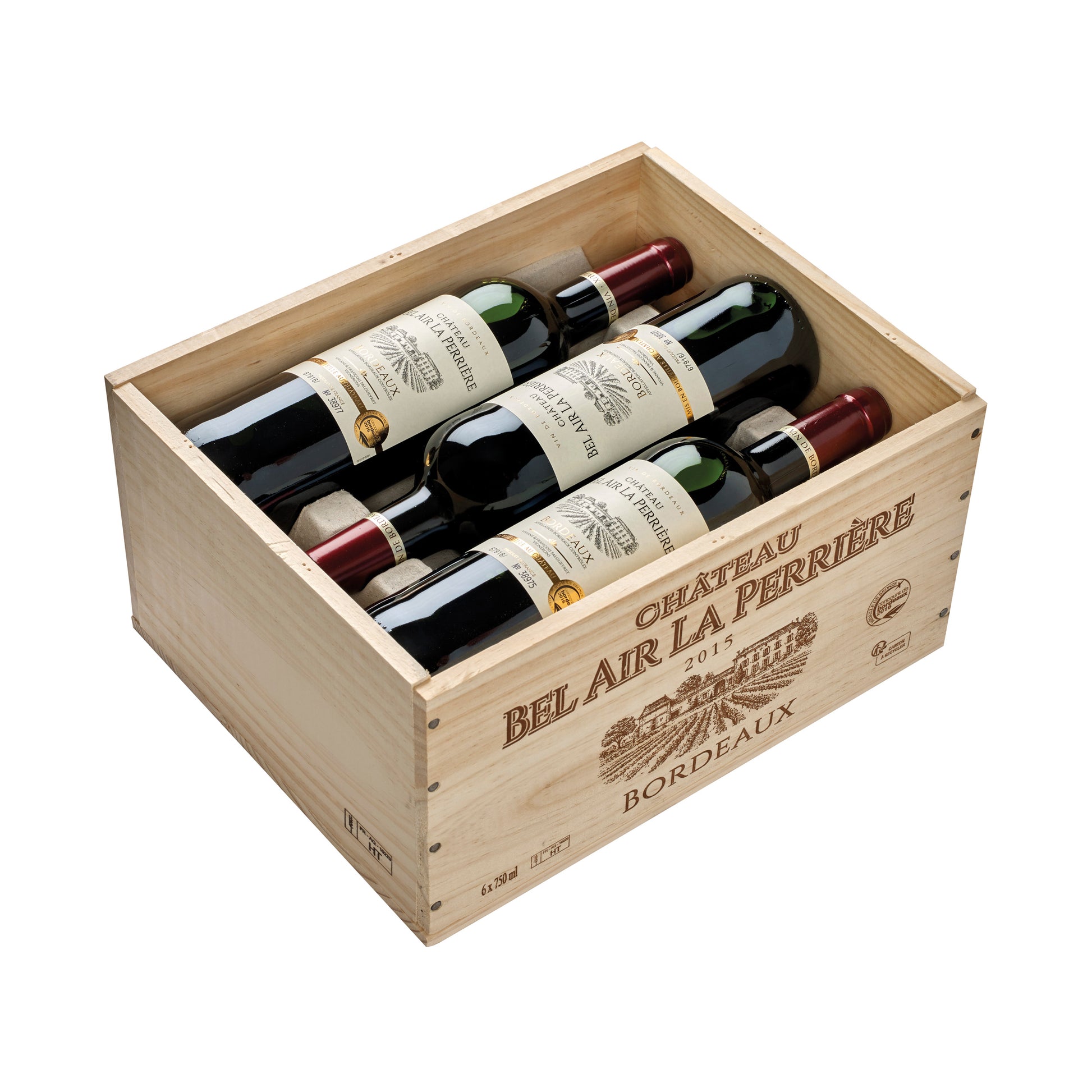 Château Bel Air La Perriere AOC in 6er Holzkiste