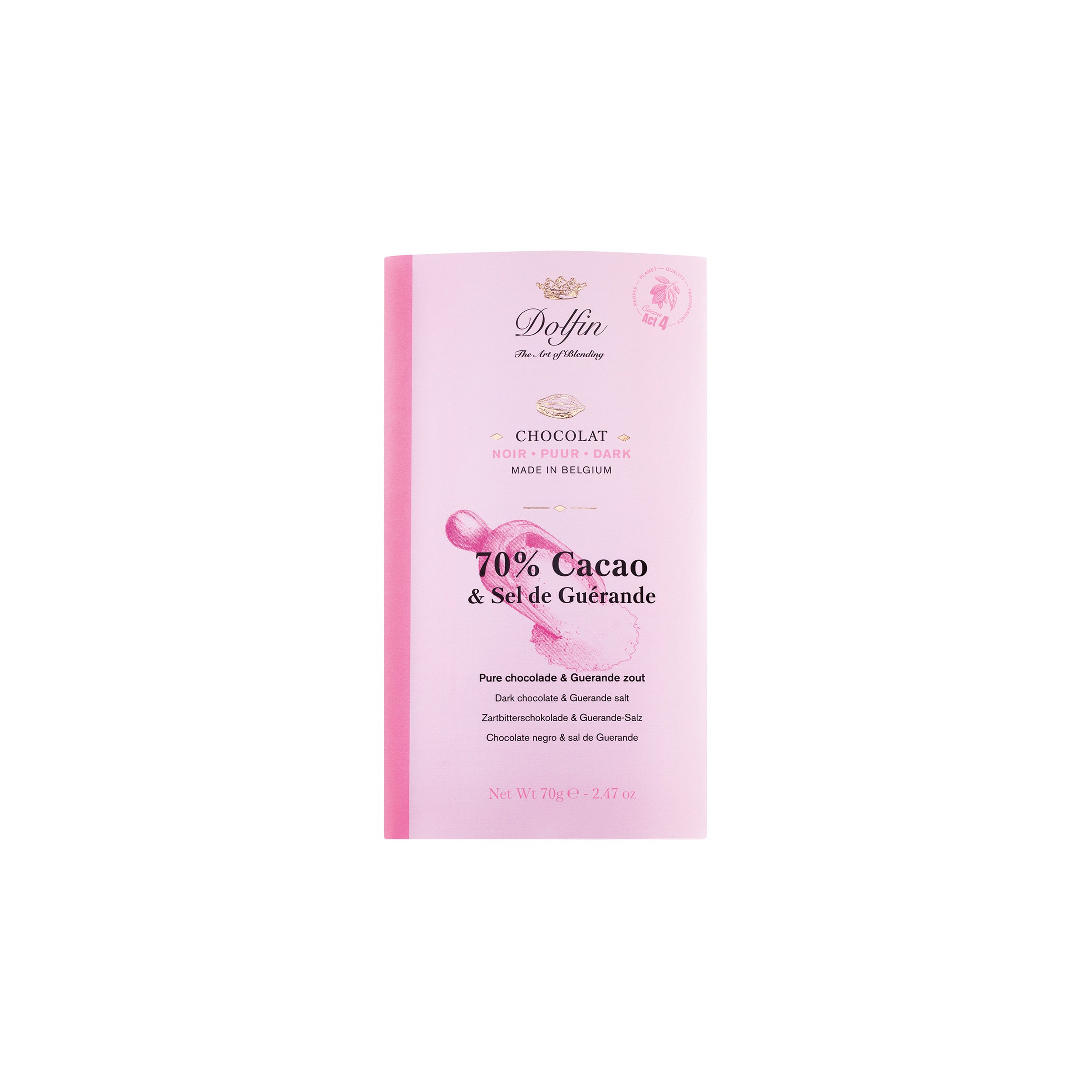 Dolfin Zartbitterschokolade mit Sel de Guérande